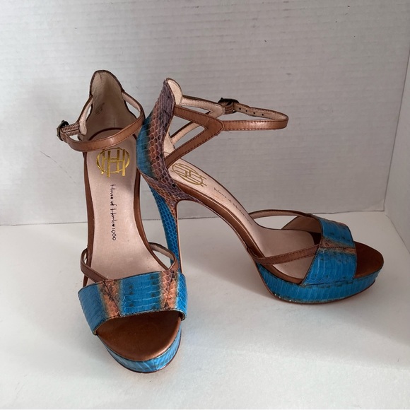 HOUSE OF HARLOW NANCIE BLUE STILETTO SANDALS - Picture 3 of 12